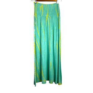 SOLUNA Swim Convertible Maxi Skirt Cover-Up in Aqua Tie-Dye Women’s M/L